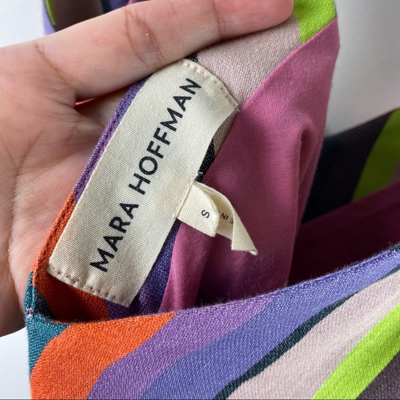 Mara Hoffman Georgia Rainbow Striped Dress Sz S - Picture 6 of 10